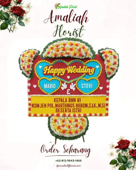 Papan Bunga Pernikahan Galudra